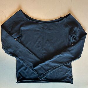 Brandy Melville Raw Edge Off the Shoulder Top